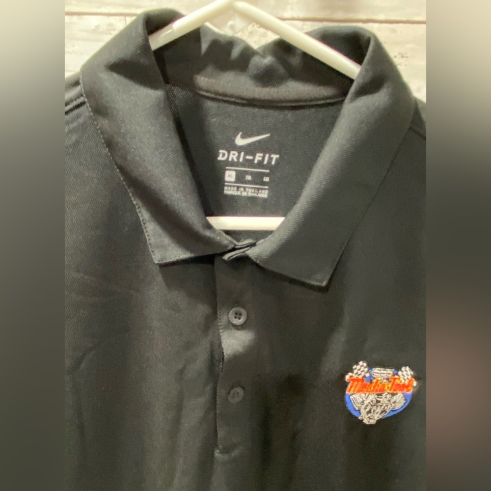 Nike Dri-fit Mens XL Golf Short Sleeve Polo Shirt Embroidered Mecha Tool